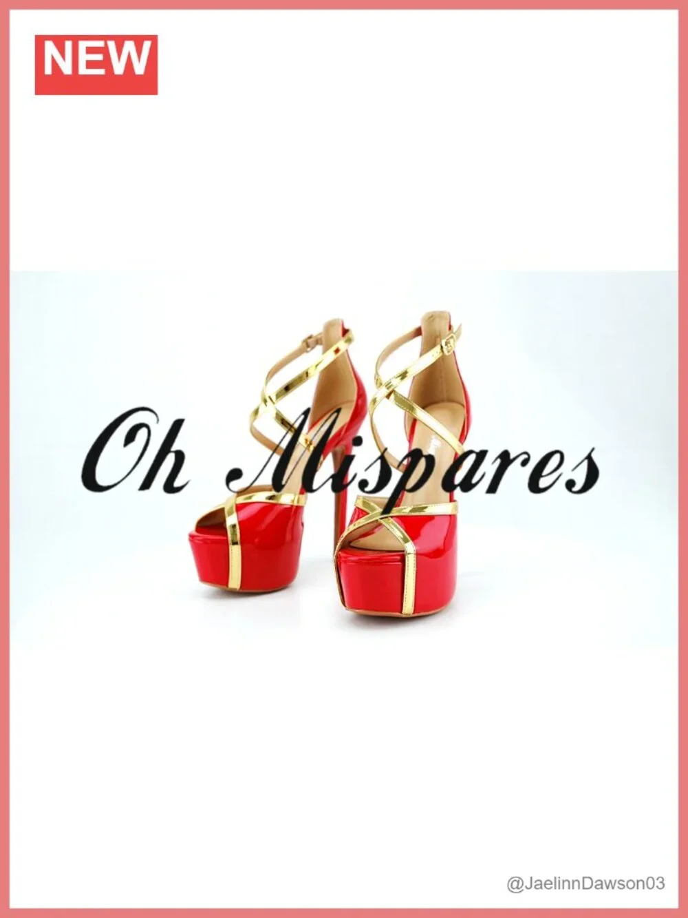 Stiletto High Heel Sandals Platform Peep Toe Strappy Crisscross 6 inch Gold